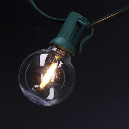 Brilagi - LED spoljašnja dekorativna girlanda GIRLANDA 25xE12/0,8W/230V 20m zelena IP44 topla bela