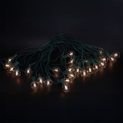 Brilagi - LED spoljašnja dekorativna girlanda GIRLANDA 25xE12/0,8W/230V 20m zelena IP44 topla bela