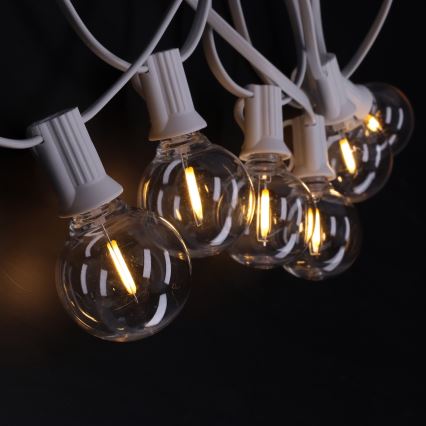 Brilagi - LED spoljašnja dekorativna girlanda GIRLANDA 10xE12/0,6W/230V 8m bela IP44 toplo bela