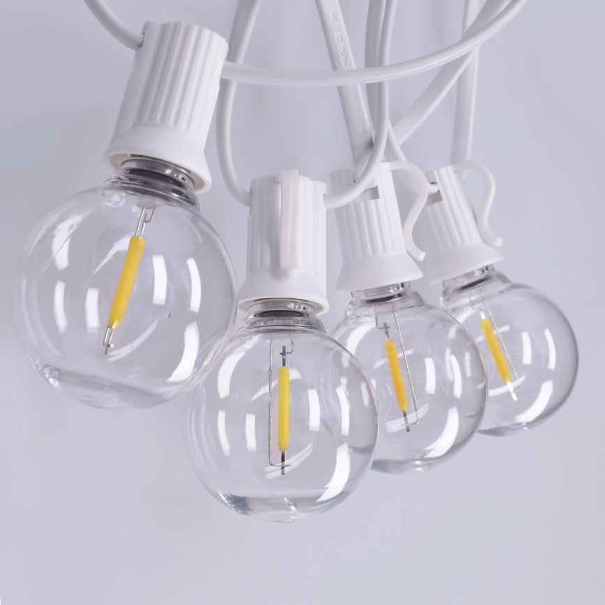 Brilagi - LED spoljašnja dekorativna girlanda GIRLANDA 10xE12/0,6W/230V 8m bela IP44 toplo bela