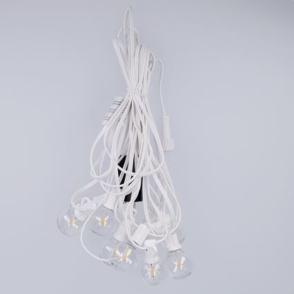 Brilagi - LED spoljašnja dekorativna girlanda GIRLANDA 10xE12/0,6W/230V 8m bela IP44 toplo bela