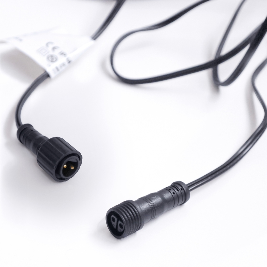 Brilagi - LED spoljašnja dekorativna girlanda GIRLANDA 25xE12/0,6W/230V 20m crna IP44 topla bela + daljinski upravljač
