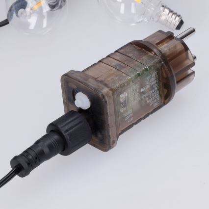 Brilagi - LED spoljašnja dekorativna girlanda GIRLANDA 25xE12/0,6W/230V 20m crna IP44 topla bela + daljinski upravljač