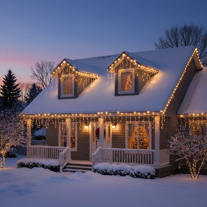 Brilagi - LED spoljni  lanac 200xLED/8 funkcija 13m IP44 topla bela ledenice