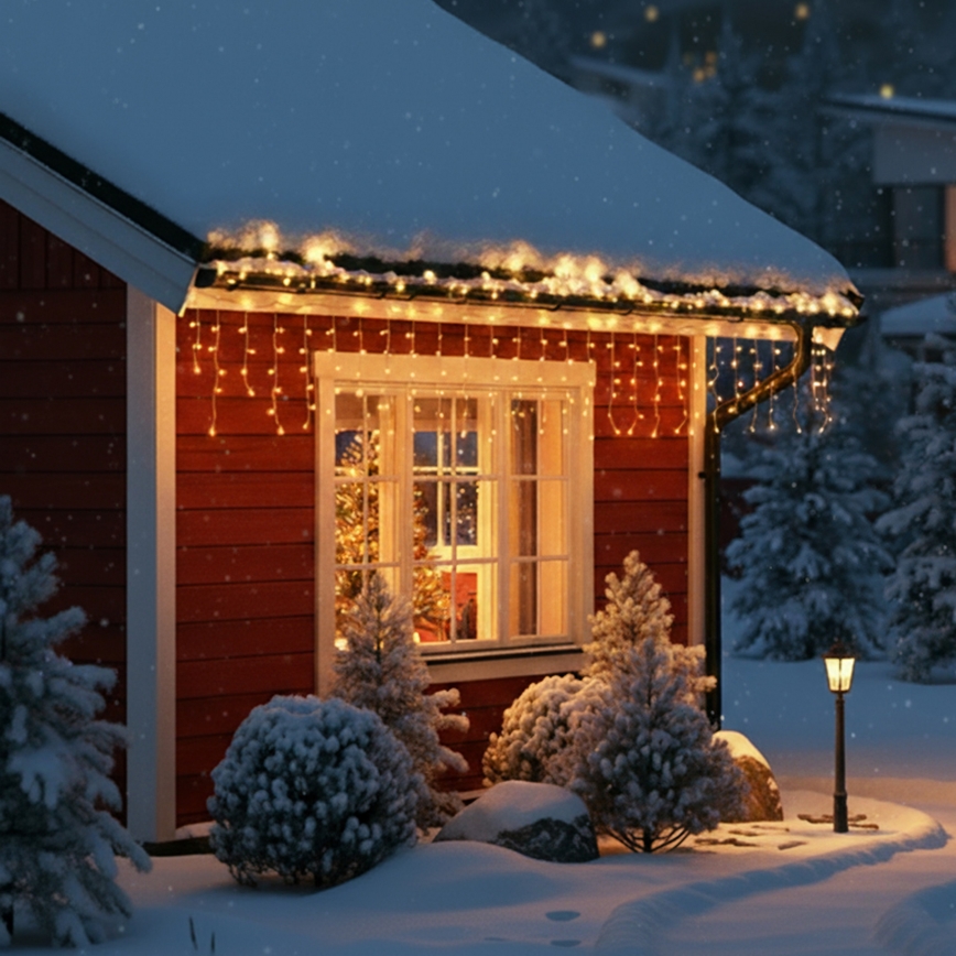 Brilagi - LED spoljni  lanac 200xLED/8 funkcija 13m IP44 topla bela ledenice