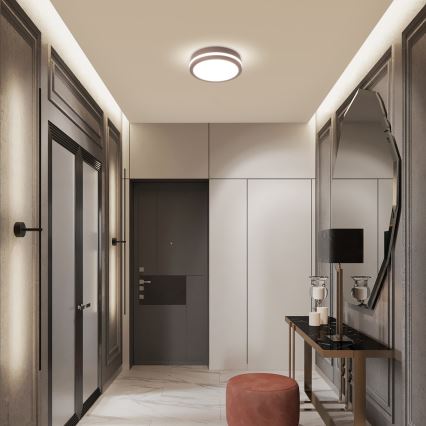 Brilagi - LED spoljna plafonska svetiljka BENE LED/18W/230V fi 21,5 cm braon IP54