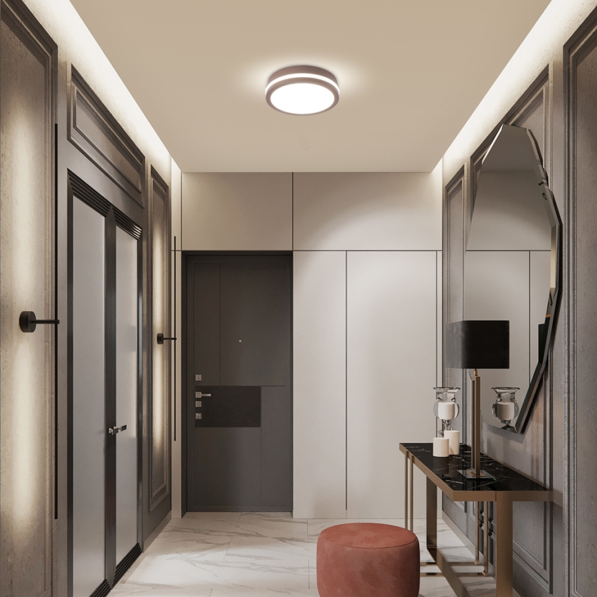 Brilagi - LED spoljna plafonska svetiljka BENE LED/18W/230V fi 21,5 cm braon IP54