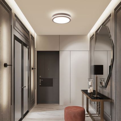 Brilagi - LED spoljna plafonska svetiljka BENE LED/24W/230V prečnik 26 cm braon IP54