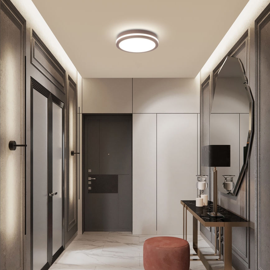 Brilagi - LED spoljna plafonska svetiljka BENE LED/24W/230V prečnik 26 cm braon IP54