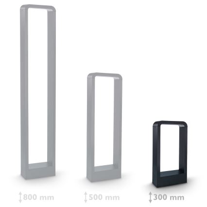Brilagi - LED spoljna svetiljka BARI LED/7W/230V 3000/4000/6000K crna IP54 30 cm