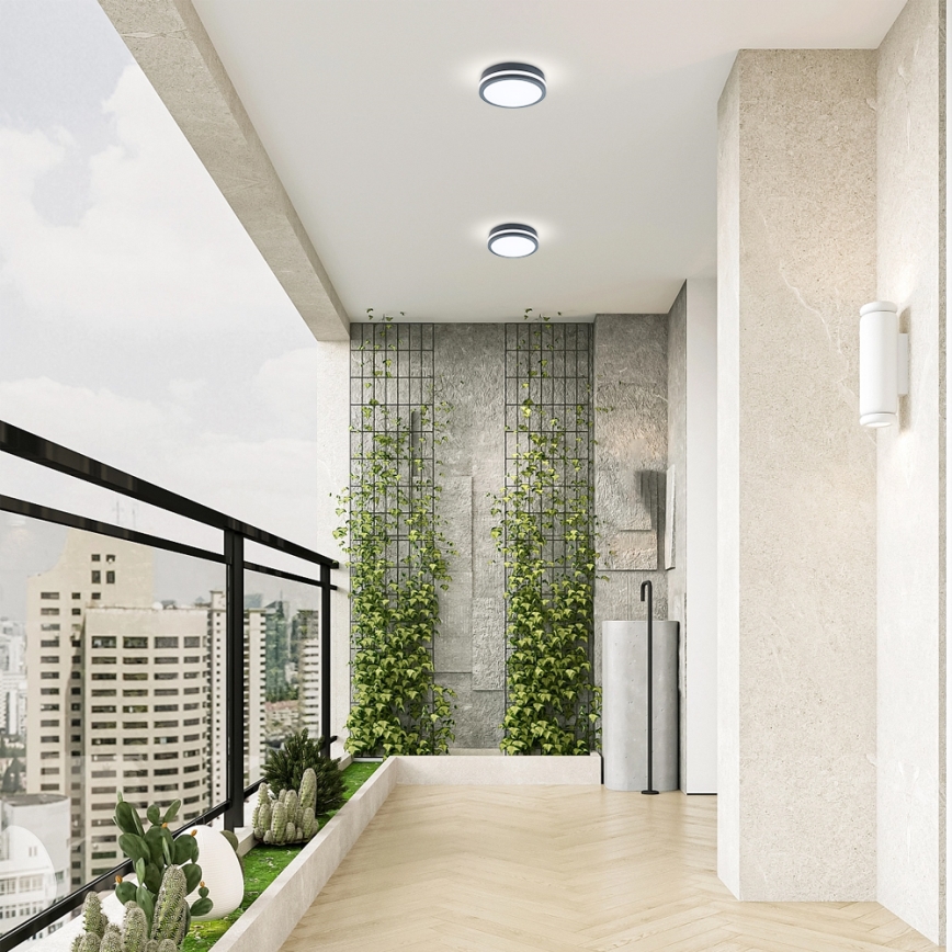 Brilagi - LED spoljašnja svetiljka sa senzorom BENE LED/18W/230V prečnik 22 cm antracit IP54