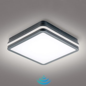 Brilagi - LED spoljna svetiljka sa senzorom pokreta BENE LED/24W/230V 26x26 cm antracit IP54