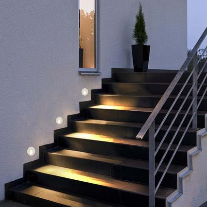 Brilagi - LED spoljna ugradna svetiljka STAIRDOT LED/2W/230V bela IP65 okrugla
