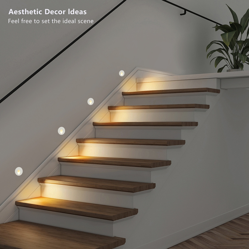 Brilagi - LED spoljna ugradna svetiljka STAIRDOT LED/2W/230V bela IP65 okrugla