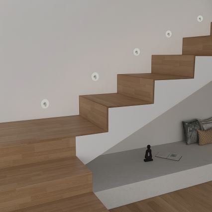 Brilagi - LED spoljna ugradna svetiljka STAIRDOT LED/2W/230V bela IP65 okrugla
