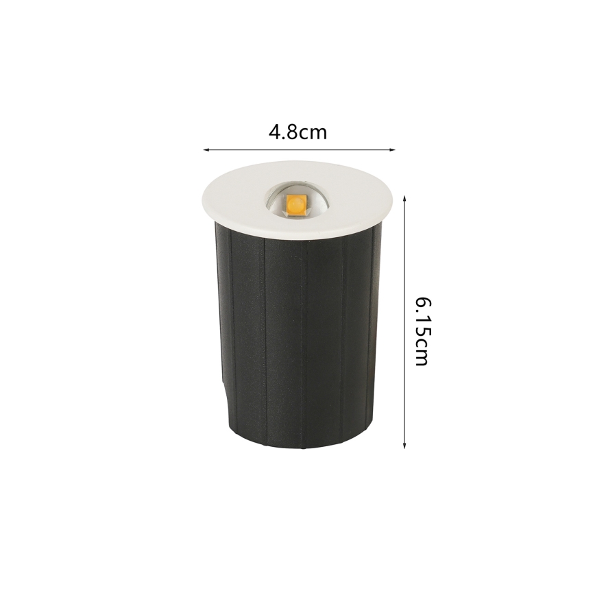 Brilagi - LED spoljna ugradna svetiljka STAIRDOT LED/2W/230V bela IP65 okrugla