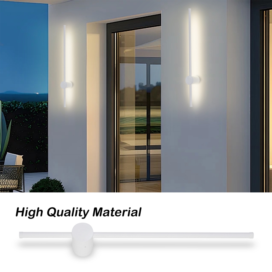 Brilagi - LED spoljna zidna svetiljka AURA LED/12W/230V 3000K IP54 65 cm bela CRI 90