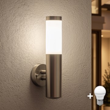 BRILAGI - LED spoljna zidna lampa ELIA 1xE27/7W/230V 4000K IP44 mat hrom