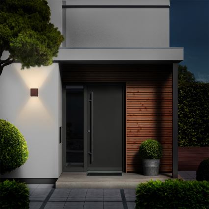 Brilagi - LED spoljna zidna svetiljka CUBE LED/6W/230V braon IP54