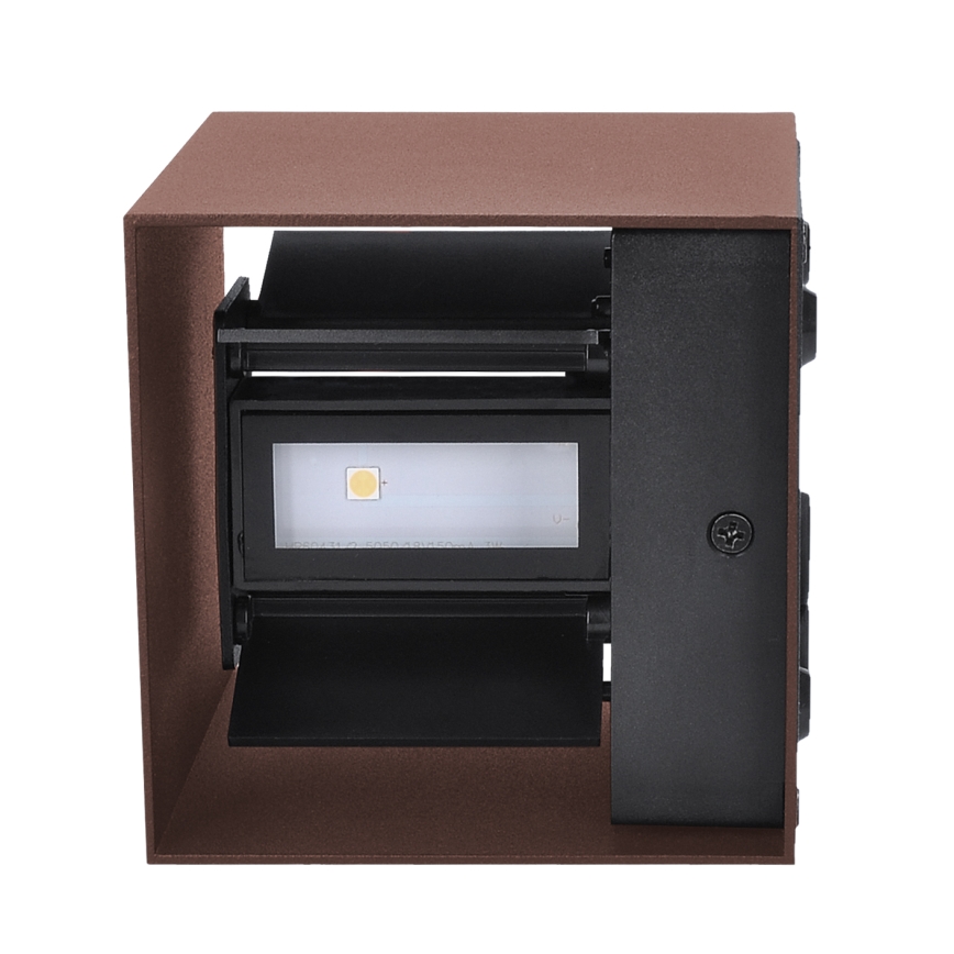 Brilagi - LED spoljna zidna svetiljka CUBE LED/6W/230V braon IP54