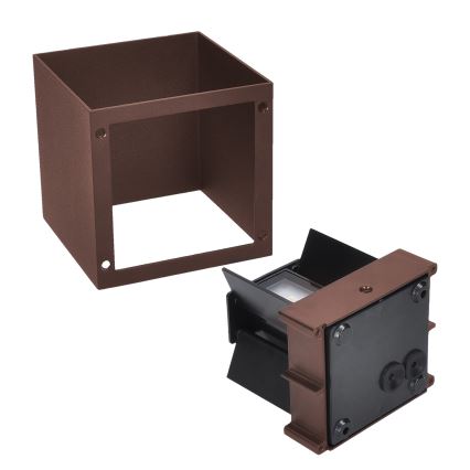 Brilagi - LED spoljna zidna svetiljka CUBE LED/6W/230V braon IP54