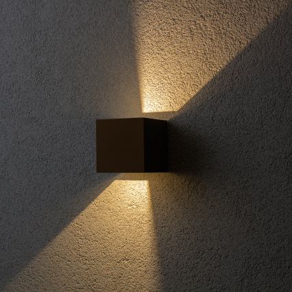BRILAGI - LED spoljna zidna svetiljka CUBE LED/6W/230V braon IP54