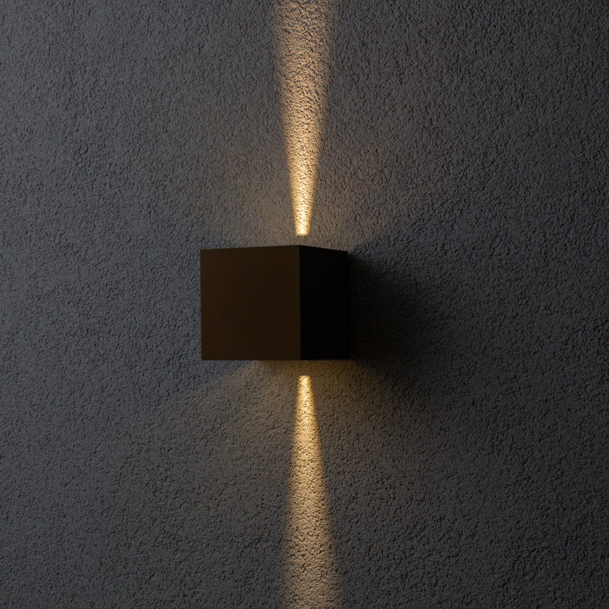 BRILAGI - LED spoljna zidna svetiljka CUBE LED/6W/230V braon IP54
