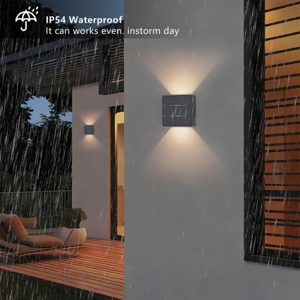 Brilagi -LED spoljna zidna svetiljka DOUBLERAY LINE LED/6W/230V antracit IP54