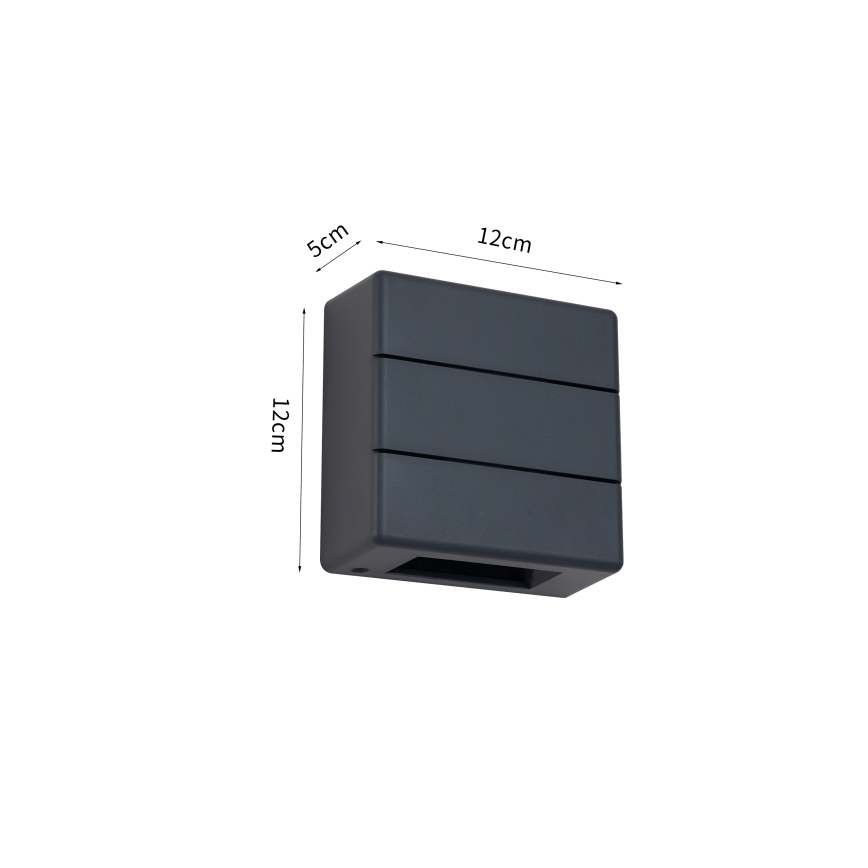 Brilagi -LED spoljna zidna svetiljka DOUBLERAY LINE LED/6W/230V antracit IP54