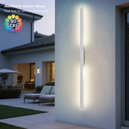 Brilagi - LED spoljno zidno svetlo LUNA LED/30W/230V 3000K IP65 150 cm bela CRI 90