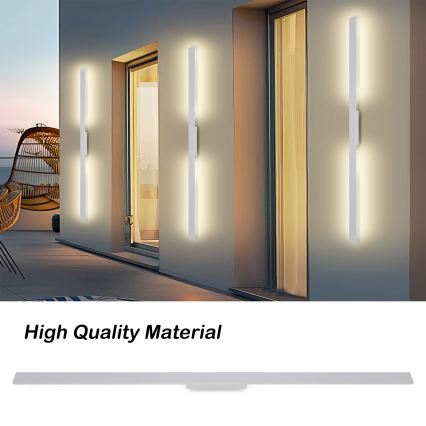 Brilagi - LED spoljno zidno svetlo LUNA LED/30W/230V 3000K IP65 150 cm bela CRI 90