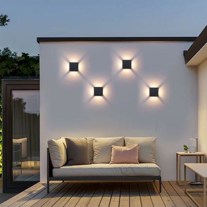 Brilagi - LED spoljna zidna svetiljka QUADRAY LED/6W/230V crna IP54