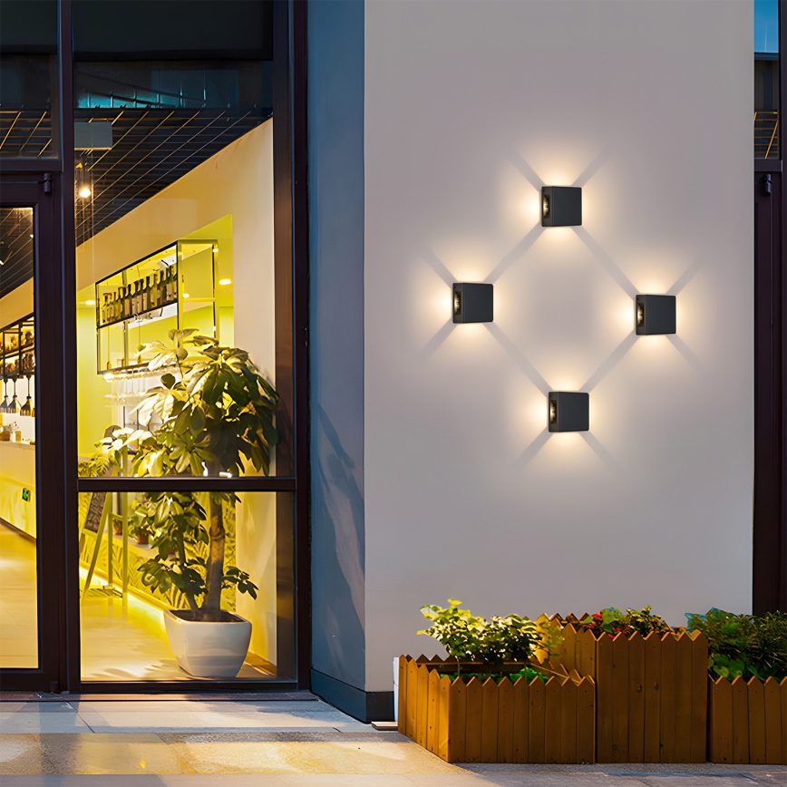 Brilagi - LED spoljna zidna svetiljka QUADRAY LED/6W/230V crna IP54