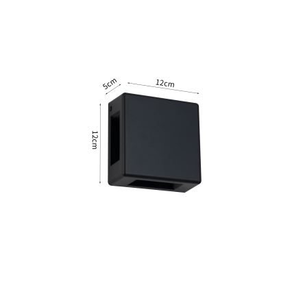 Brilagi - LED spoljna zidna svetiljka QUADRAY LED/6W/230V crna IP54