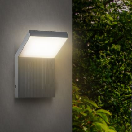 BRILAGI - LED spoljna zidna svetiljka RIANO LED/8W/230V srebrna IP65