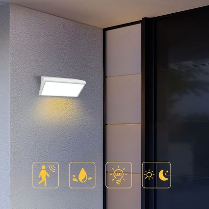 Brilagi - LED spoljno zidno svetlo sa senzorom TRIANGLE LED/20W/230V belo IP65