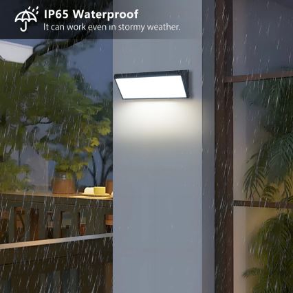 Brilagi - LED spoljašnje zidno svetlo sa senzorom TRIANGLE LED/42W/230V crno IP65