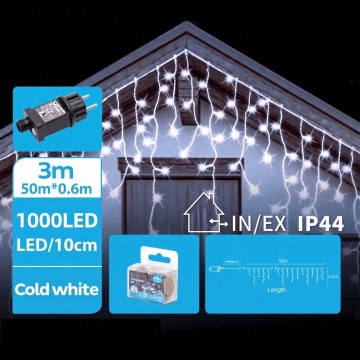 BRILAGI - LED spoljni božićni niz 1000xLED/9W/230V 53m IP44 hladno bela