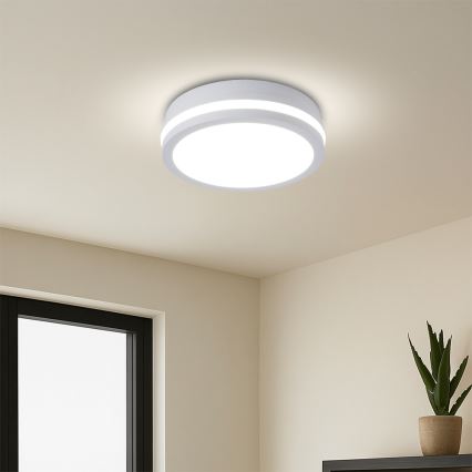 Brilagi - LED spoljašnje plafonsko svetlo sa senzorom BENE LED/18W/230V Ø 21,5 cm belo IP54