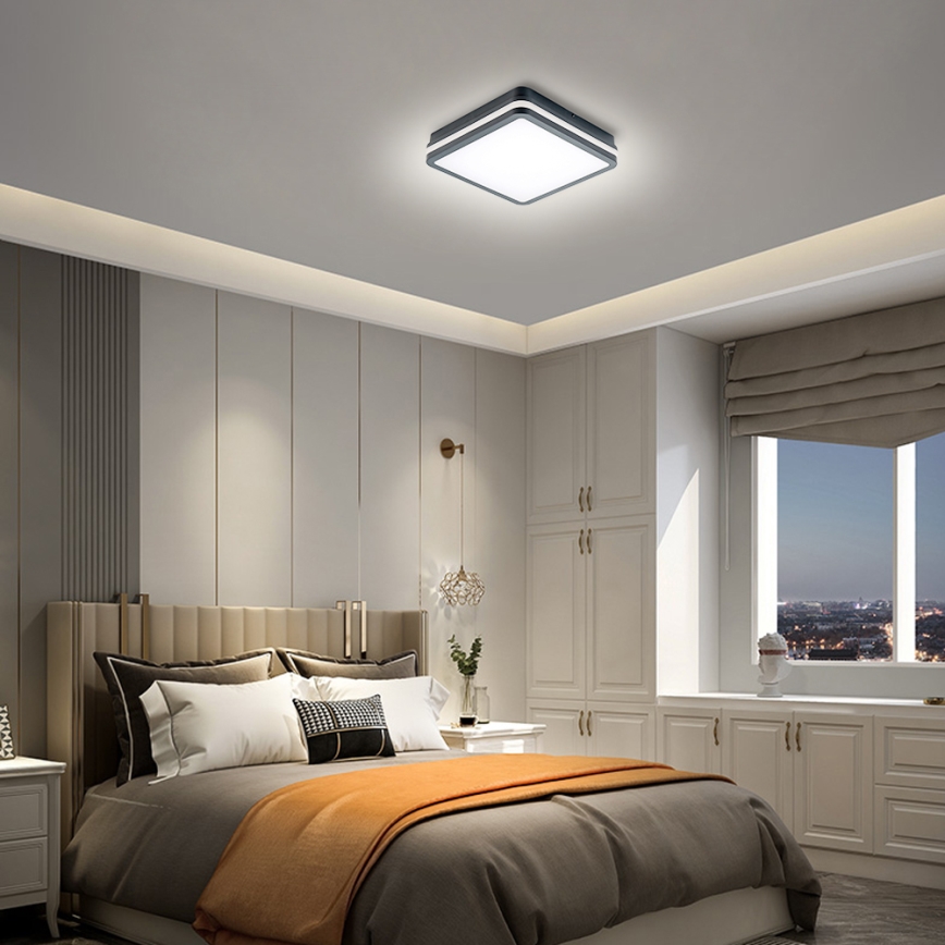 Brilagi - LED spoljašnje svetlo sa senzorom pokreta BENE LED/24W/230V 26x26 cm antracit IP54