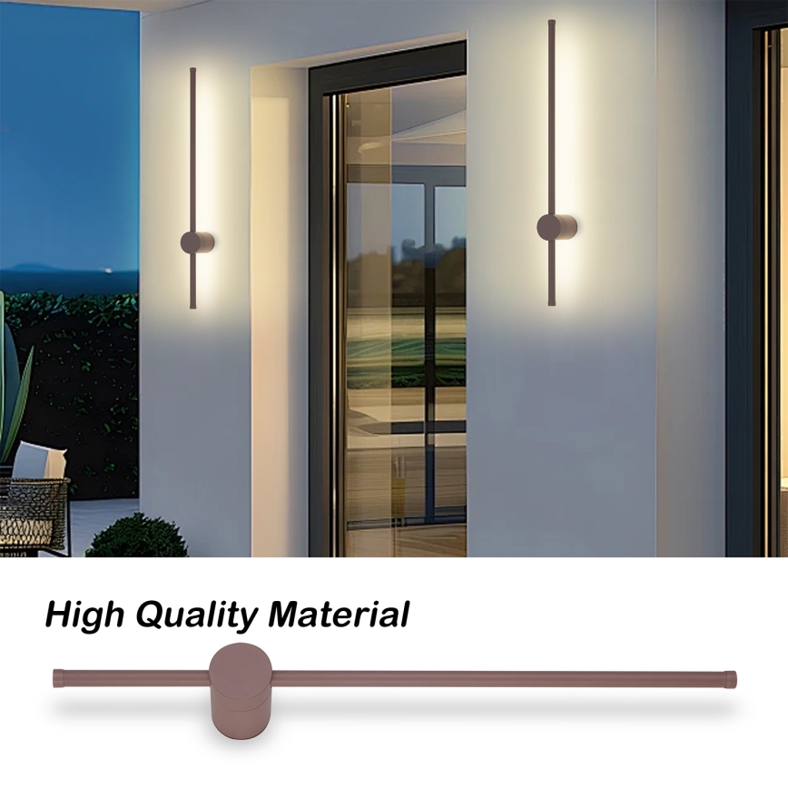 Brilagi - LED spoljašnje zidno svetlo AURA LED/12W/230V 3000K IP54 65 cm braon CRI 90