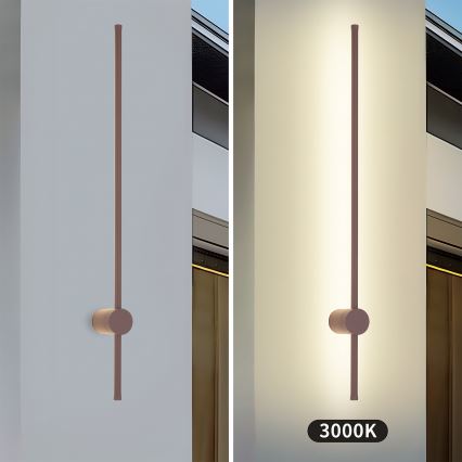 Brilagi - LED spoljašnje zidno svetlo AURA LED/20W/230V 3000K IP54 97 cm smeđa CRI 90