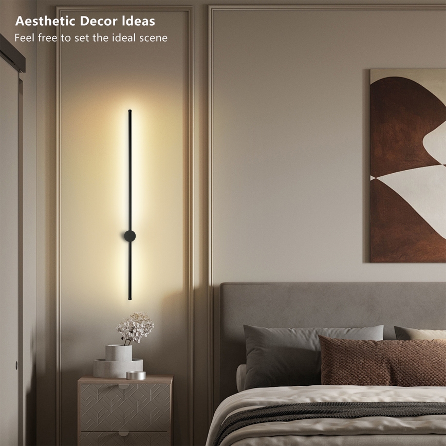 Brilagi - AURA LED spoljašnja zidna svetiljka LED/20W/230V 4000K IP54 97 cm crna CRI 90