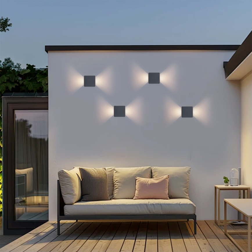 Brilagi - LED spoljno zidno svetlo DOUBLERAY LED/6W/230V antracit IP54