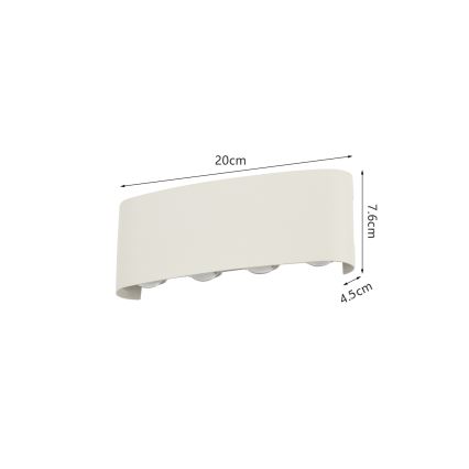 Brilagi - LED spoljno zidno svetlo FLAREBOX LED/8W/230V bela IP65