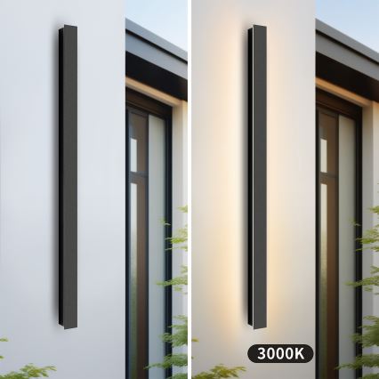 Brilagi - LED spoljašnja zidna svetiljka LINEAR LED/22W/230V 3000K IP65 100 cm crna CRI 90