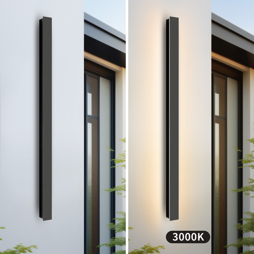 Brilagi - LED spoljašnja zidna svetiljka LINEAR LED/22W/230V 3000K IP65 100 cm crna CRI 90