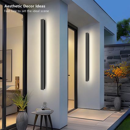 Brilagi - LED spoljašnja zidna svetiljka LINEAR LED/22W/230V 3000K IP65 100 cm crna CRI 90