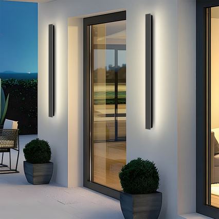 Brilagi - LED spoljašnja zidna svetiljka LINEAR LED/22W/230V 3000K IP65 100 cm crna CRI 90