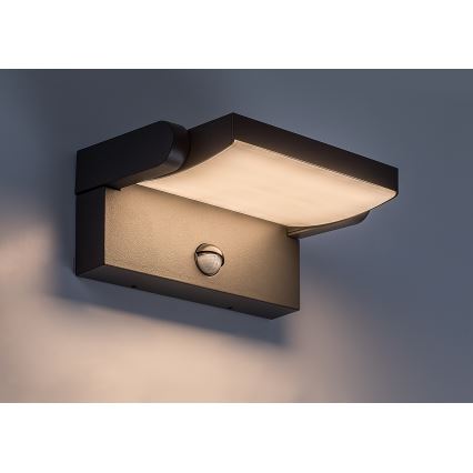 Brilagi - LED spoljašnja zidna svetiljka sa senzorom ANKLE LED/18W/230V 3000K IP65 antracit